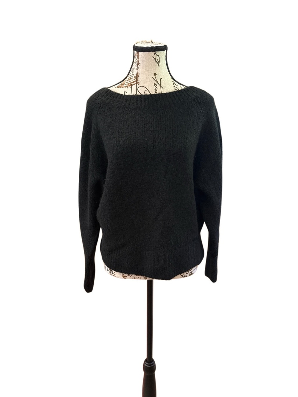 Victoria Secret Black Women's Cozy Boatneck Sweater size small
